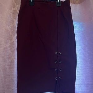 Burgundy skirt